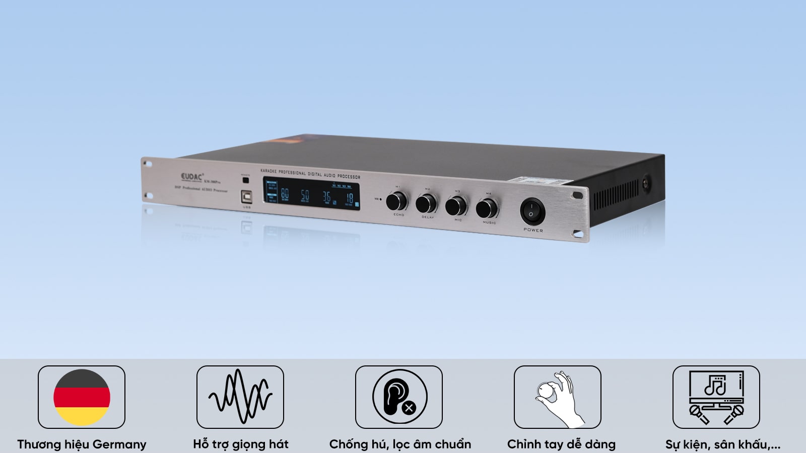 Vang Số Eudac Audio KM-300 Pro